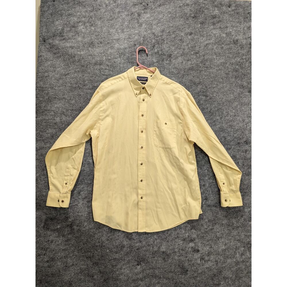 Roundtree & Yorke Men Business Wrinkle Free Button Up Short Sleeve Shirt Size XL
